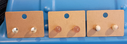 Natural stone studs